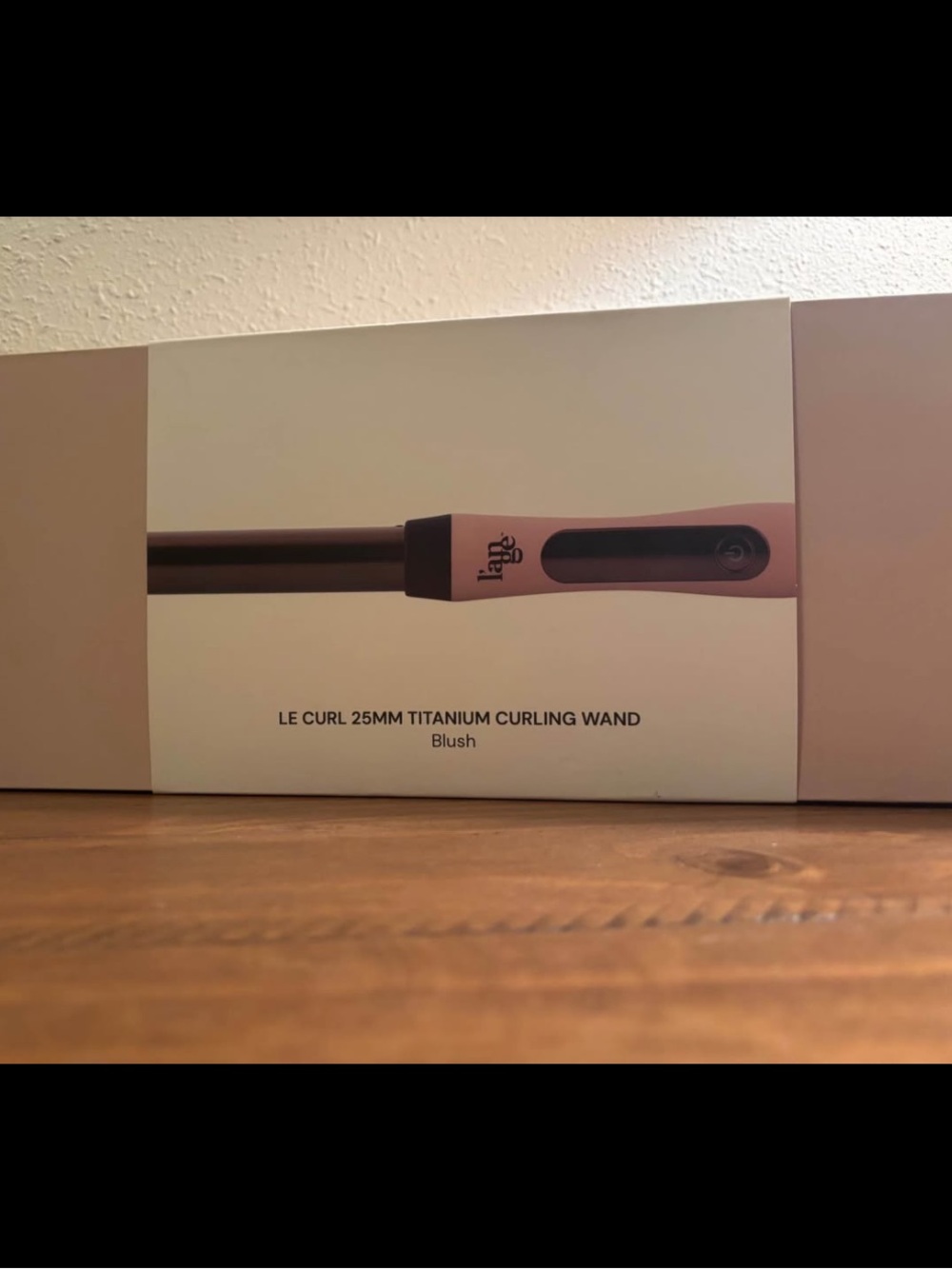 NEW in Box! L'ange Le Curl 25mm titanium curling waving wand iron in blush pink